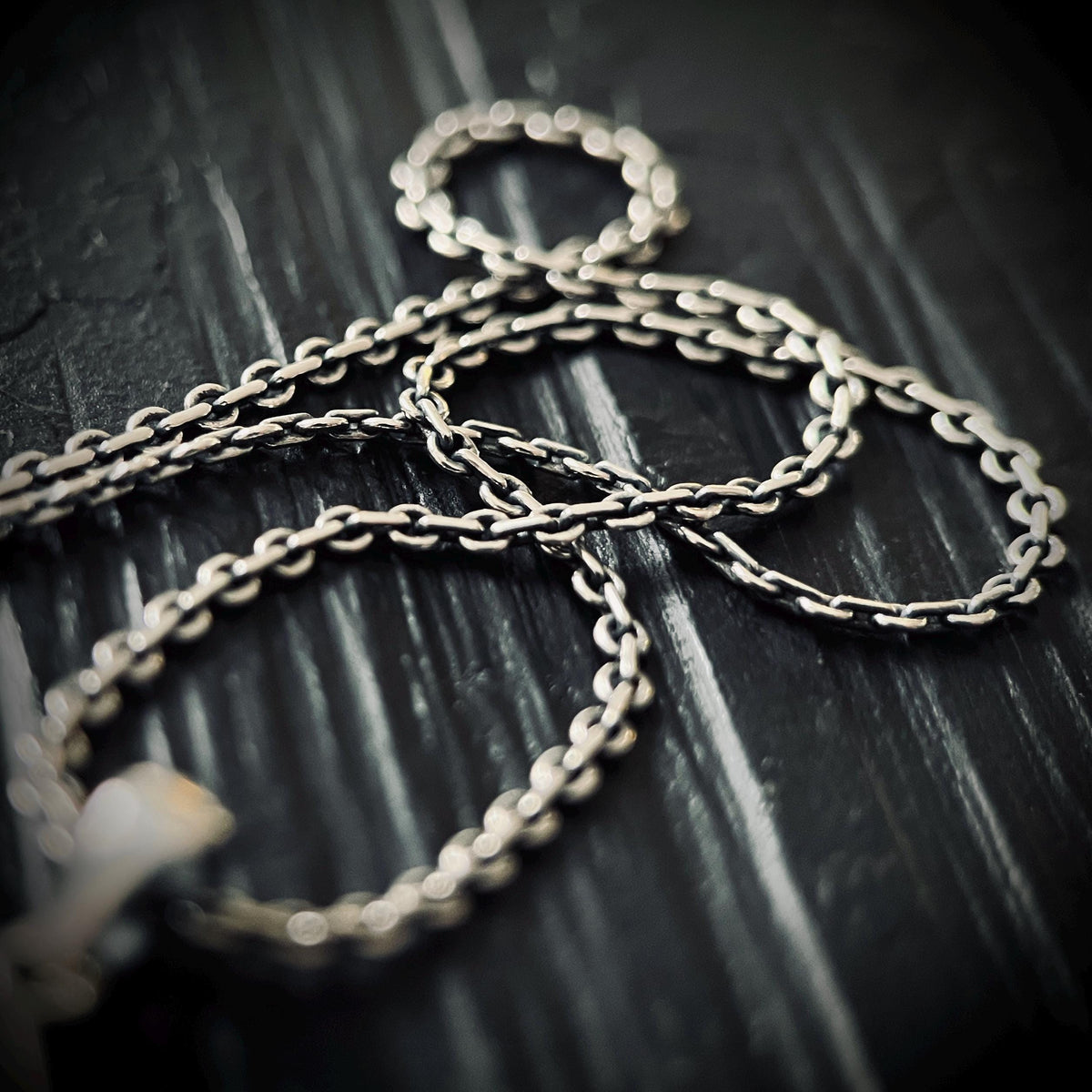 925 Solid Sterling Silver Engraved Rustic Archangel Michael Pendant & Cable Chain Necklace