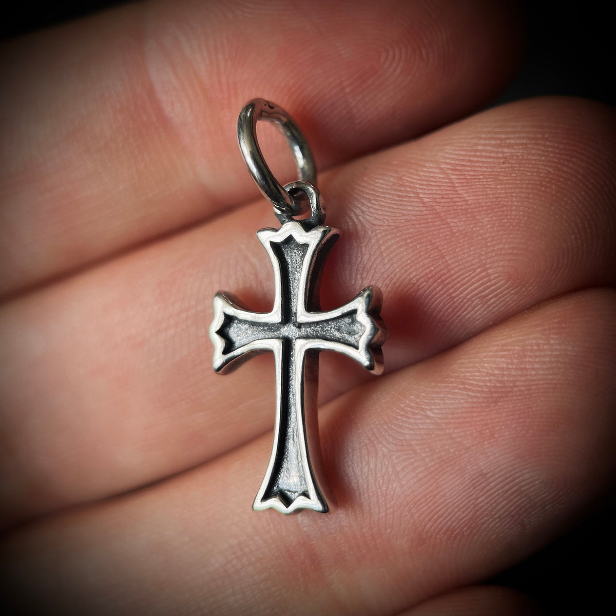 925 Sterling Silver Small Cross Pendant: Dainty Minimalist Crucifix