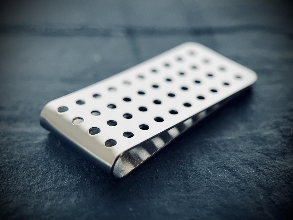 Stainless Steel Minimalist Silver Slim Large Capacity Money Clip Wallet Holder | Cash | Credit Card | Banknotes | EDC