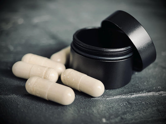 Brushed Black Aluminum Pill Capsule: Waterproof Pocket Stash Box