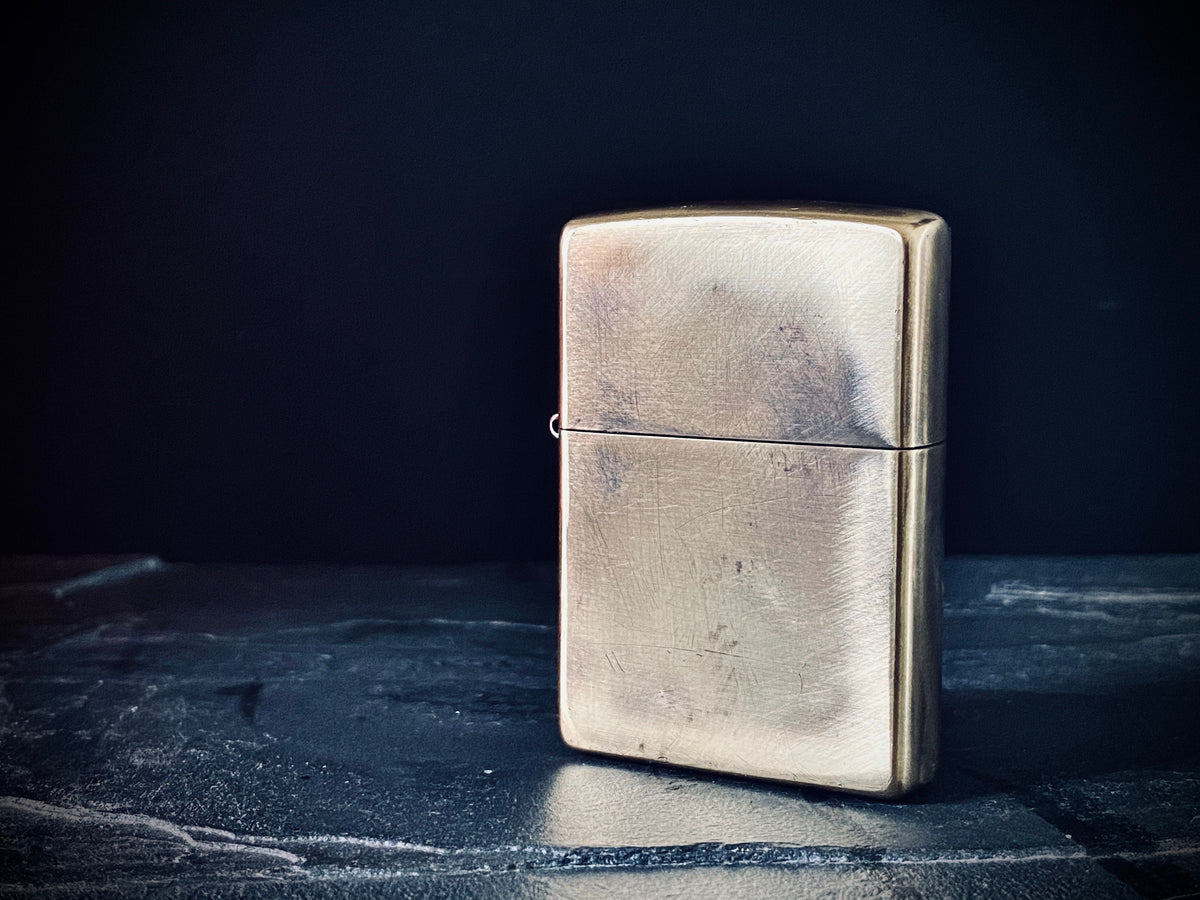 Brushed Brass Distressed & Oxidised Vintage Aged Style Worn Gold Custom Zippo Lighter / EDC / Everyday Carry / Outdoor / Survival