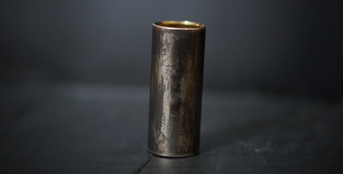 Unique Custom Aged Distressed Solid Brass Guitar Slide / Bottleneck / Finger / Guitarist / Musician / Blues / Rock / Country