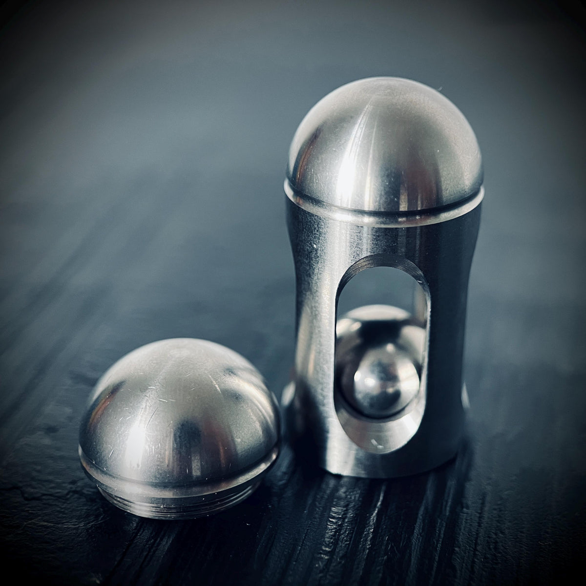 Stainless Steel EDC Silver Stress Ball Fidget Capsule Pocket Gadget Accessory | ADHD & Anxiety Relief | Calming Aid | Everyday Carry