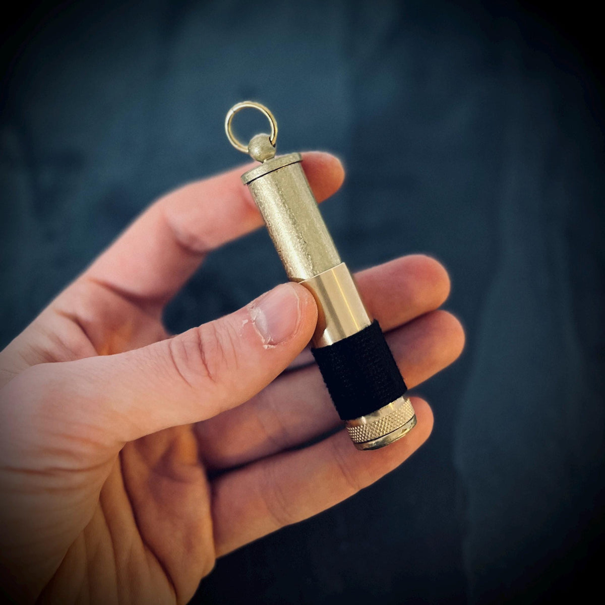 Distressed Vintage Style Solid Brushed Brass Heavy Metal Trench Art Pipe Torch Lighter / EDC / Everyday Carry / Survival Gear