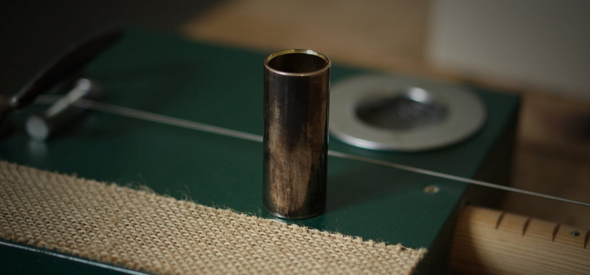 Unique Custom Aged Distressed Solid Brass Guitar Slide / Bottleneck / Finger / Guitarist / Musician / Blues / Rock / Country
