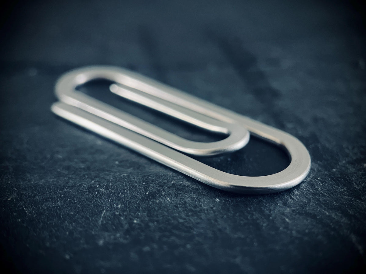Minimalist Stainless Steel EDC Money Clip | Slim Wallet | Cash Holder | Paperclip