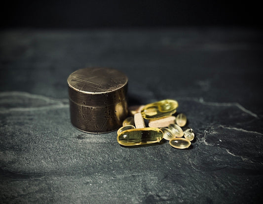 Custom Distressed Solid Brass Vintage Pill Bottle Stash Capsule Container / Survival EDC / Matchbox / Medication / Medicine / Snuff Box