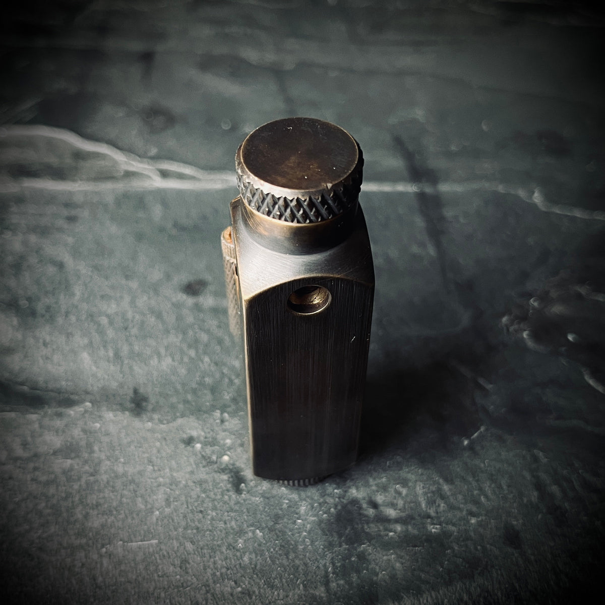 Blackened & Distressed Vintage Style Solid Matte Brushed Brass Heavy Metal Trench Art War Lighter / EDC / Everyday Carry / Survival Gear