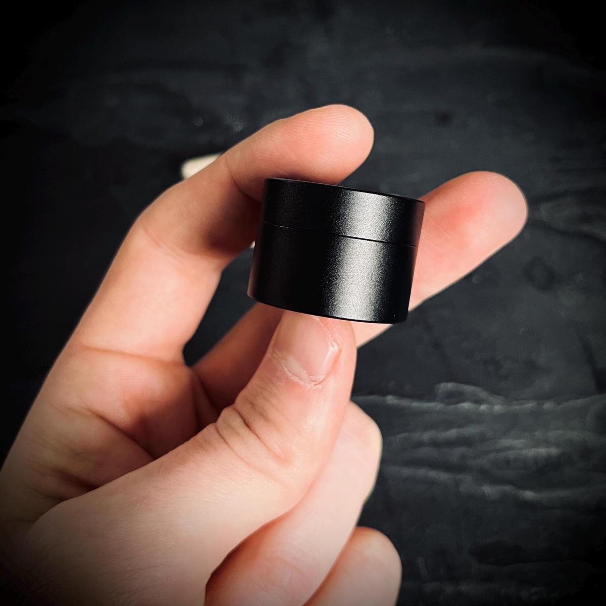 Brushed Black Aluminum Pill Capsule: Waterproof Pocket Stash Box