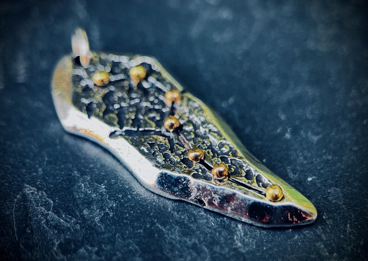 Rustic Oxidised 925 Sterling Silver Plated Big Dipper Star System Celestial Galaxy Pendant