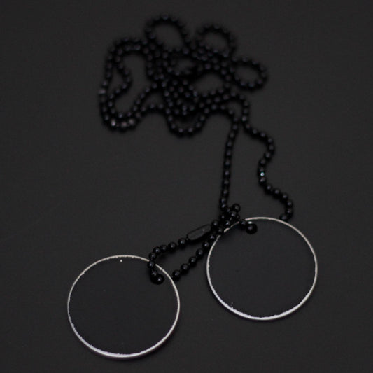 Handmade Matte Black Stainless Steel Dog Tag Necklace