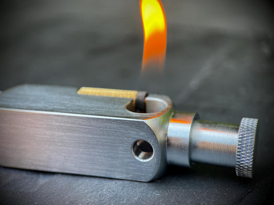 Vintage Style Solid Matte Brushed Silver Stainless Steel Heavy Metal Trench Art War Lighter / EDC / Everyday Carry / Survival Gear