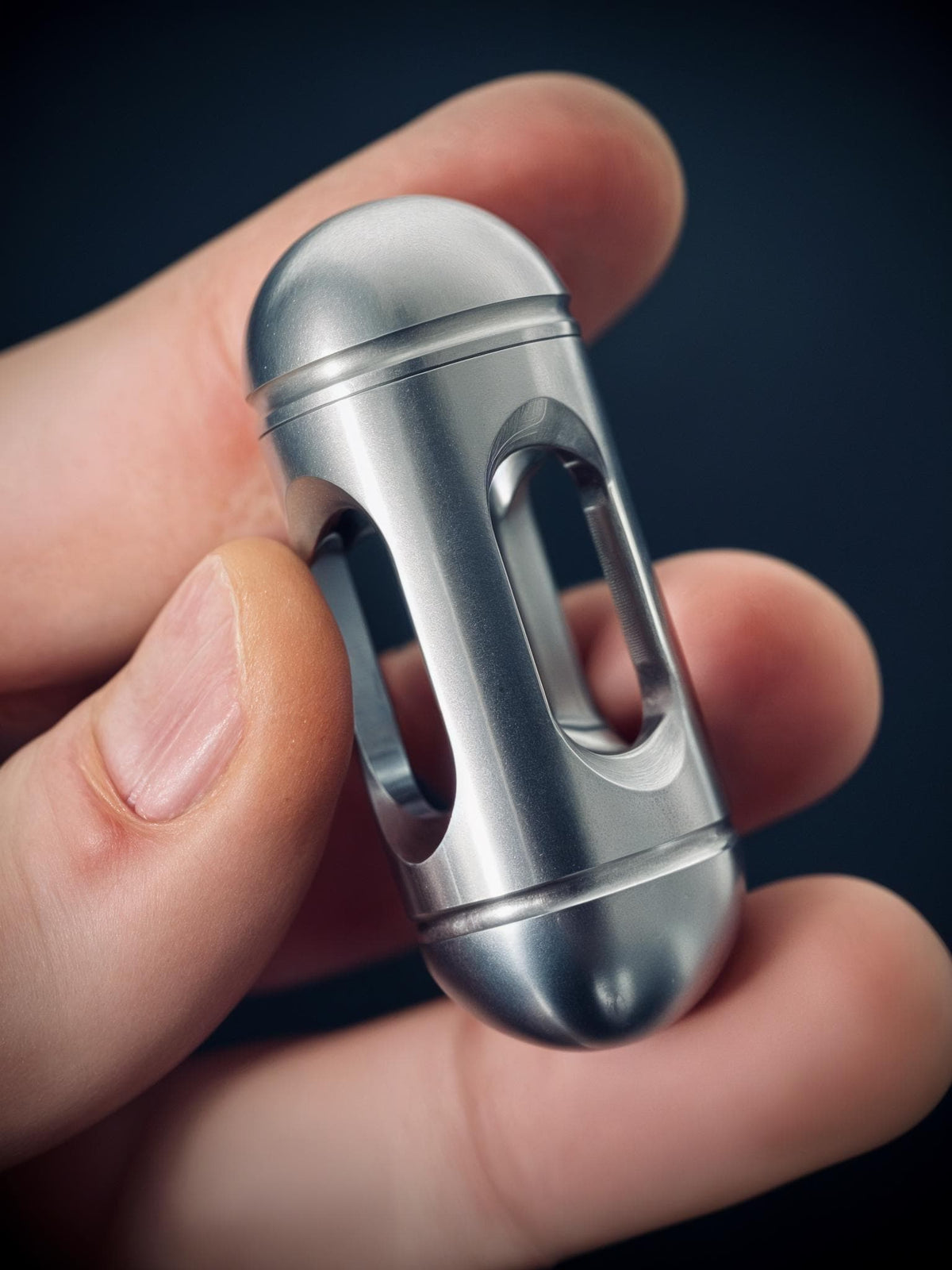 Stainless Steel EDC Silver Stress Ball Fidget Capsule Pocket Gadget Accessory | ADHD & Anxiety Relief | Calming Aid | Everyday Carry