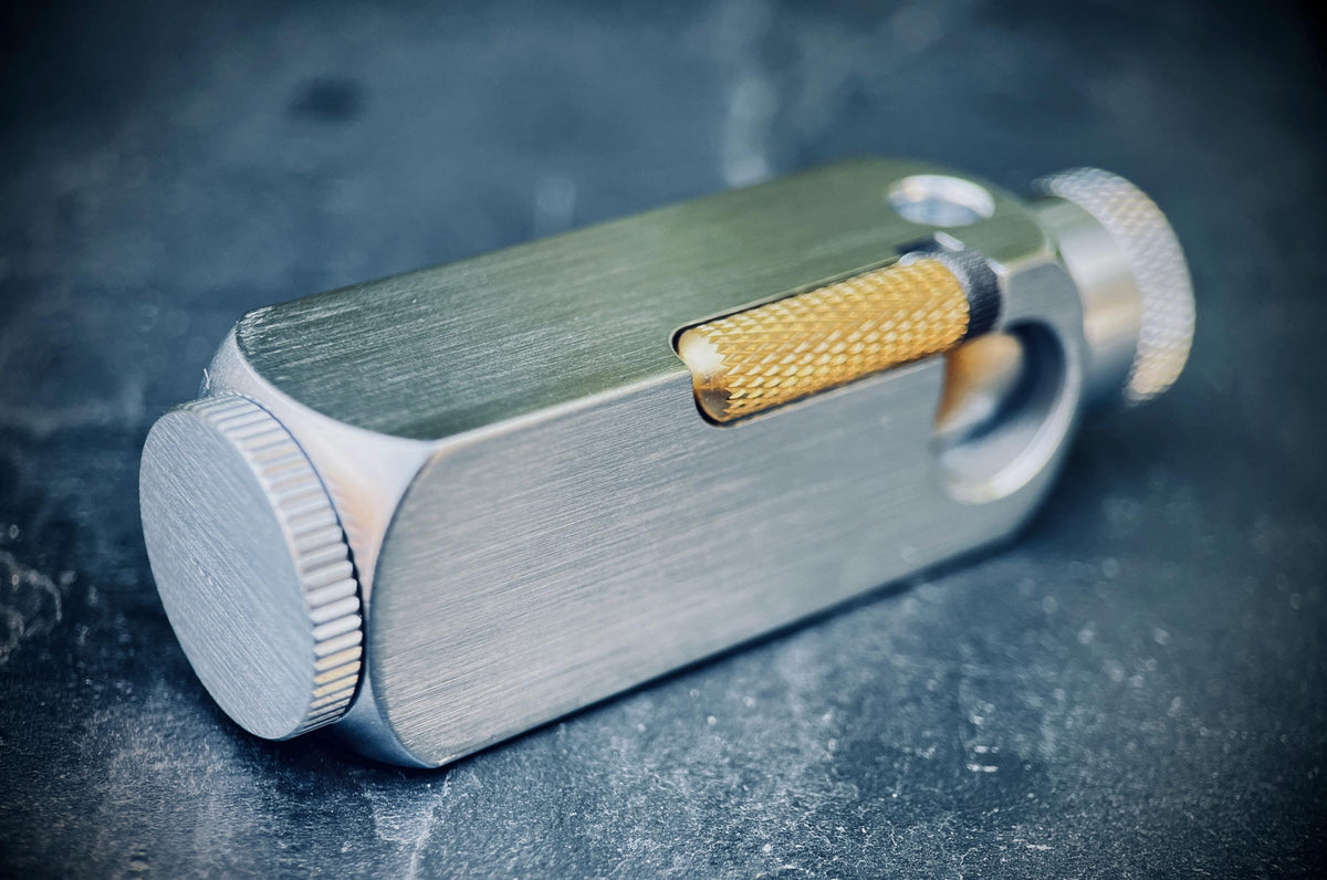 Vintage Style Solid Matte Brushed Silver Stainless Steel Heavy Metal Trench Art War Lighter / EDC / Everyday Carry / Survival Gear
