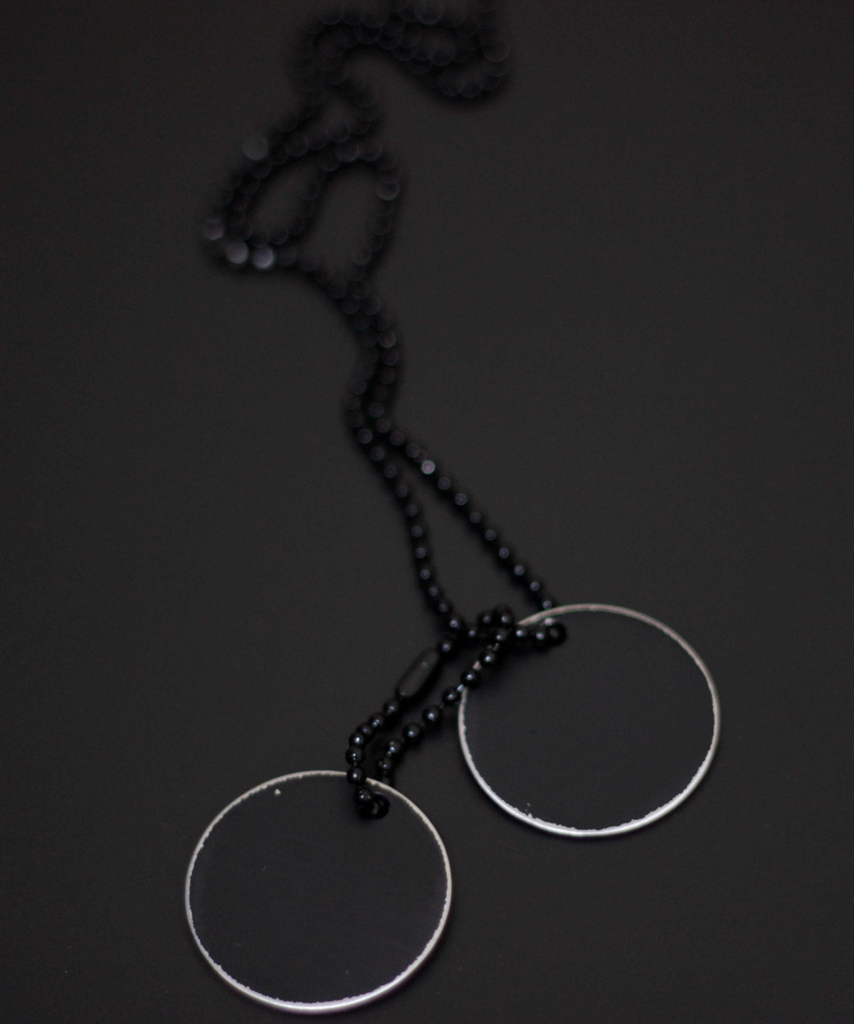 Handmade Matte Black Stainless Steel Dog Tag Necklace