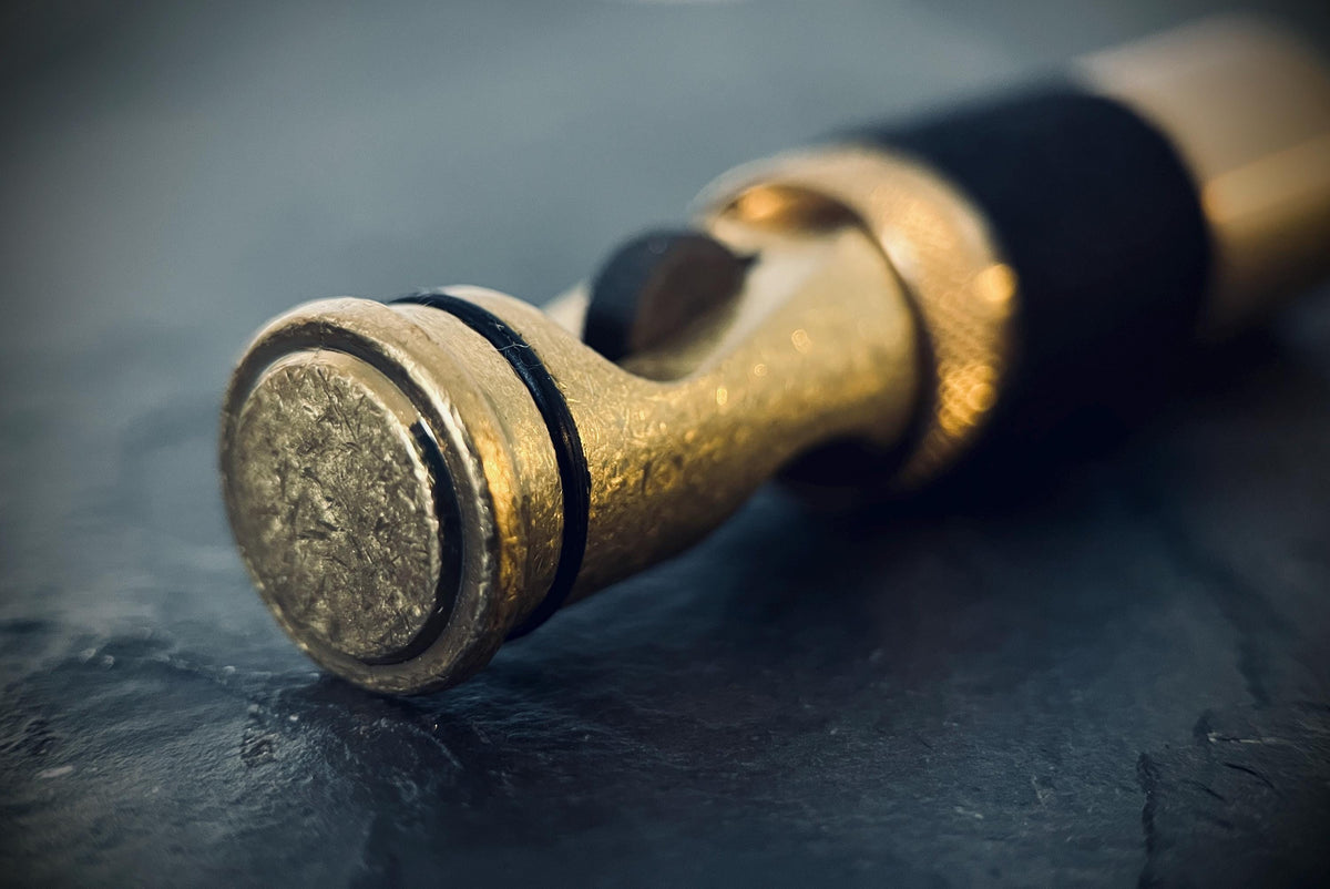 Distressed Vintage Style Solid Brushed Brass Heavy Metal Trench Art Pipe Torch Lighter / EDC / Everyday Carry / Survival Gear