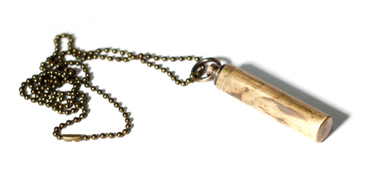 Distressed Solid Brass Vial Necklace, Stash Capsule Container Tube Pendant