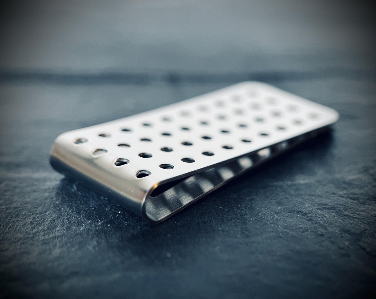 Stainless Steel Minimalist Silver Slim Large Capacity Money Clip Wallet Holder | Cash | Credit Card | Banknotes | EDC