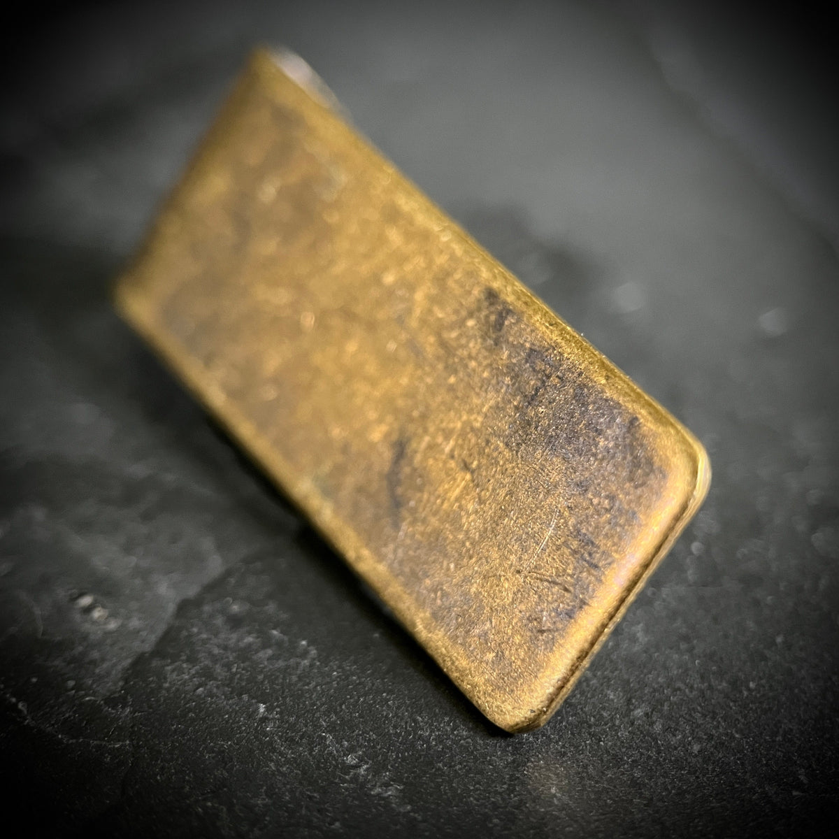Vintage Distressed Style Solid Brass Crow Bird Skull Money Clip Holder / Wallet