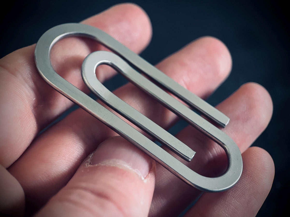 Minimalist Stainless Steel EDC Money Clip | Slim Wallet | Cash Holder | Paperclip