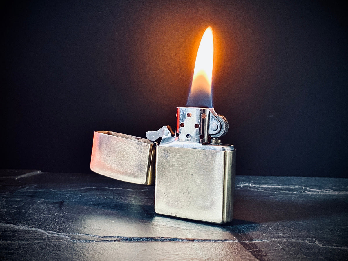 Brushed Brass Distressed & Oxidised Vintage Aged Style Worn Gold Custom Zippo Lighter / EDC / Everyday Carry / Outdoor / Survival