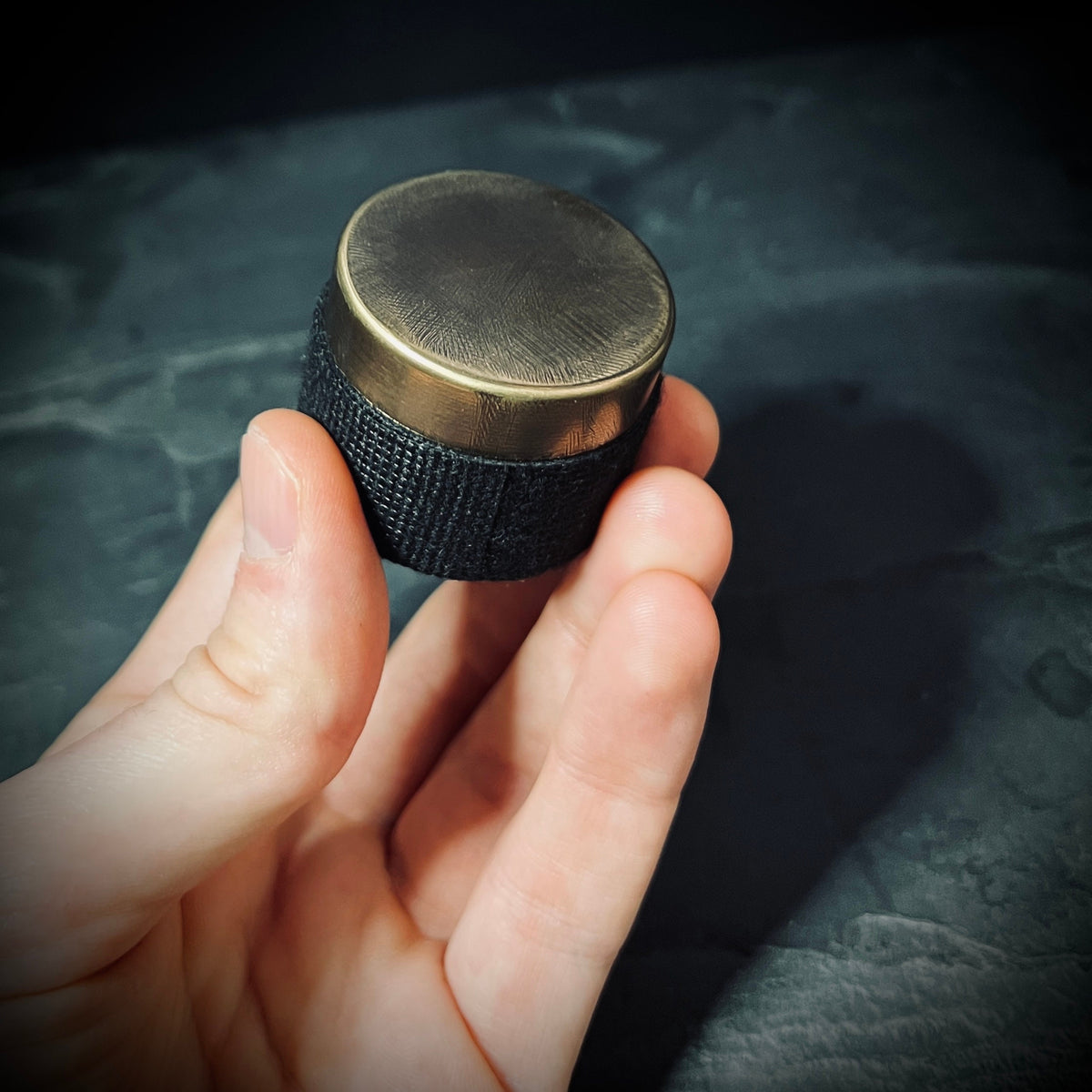 Rustic Distressed Solid Brass Vintage Pill Bottle Stash Capsule Container / Survival EDC / Matchbox / Medication / Medicine / Snuff Box