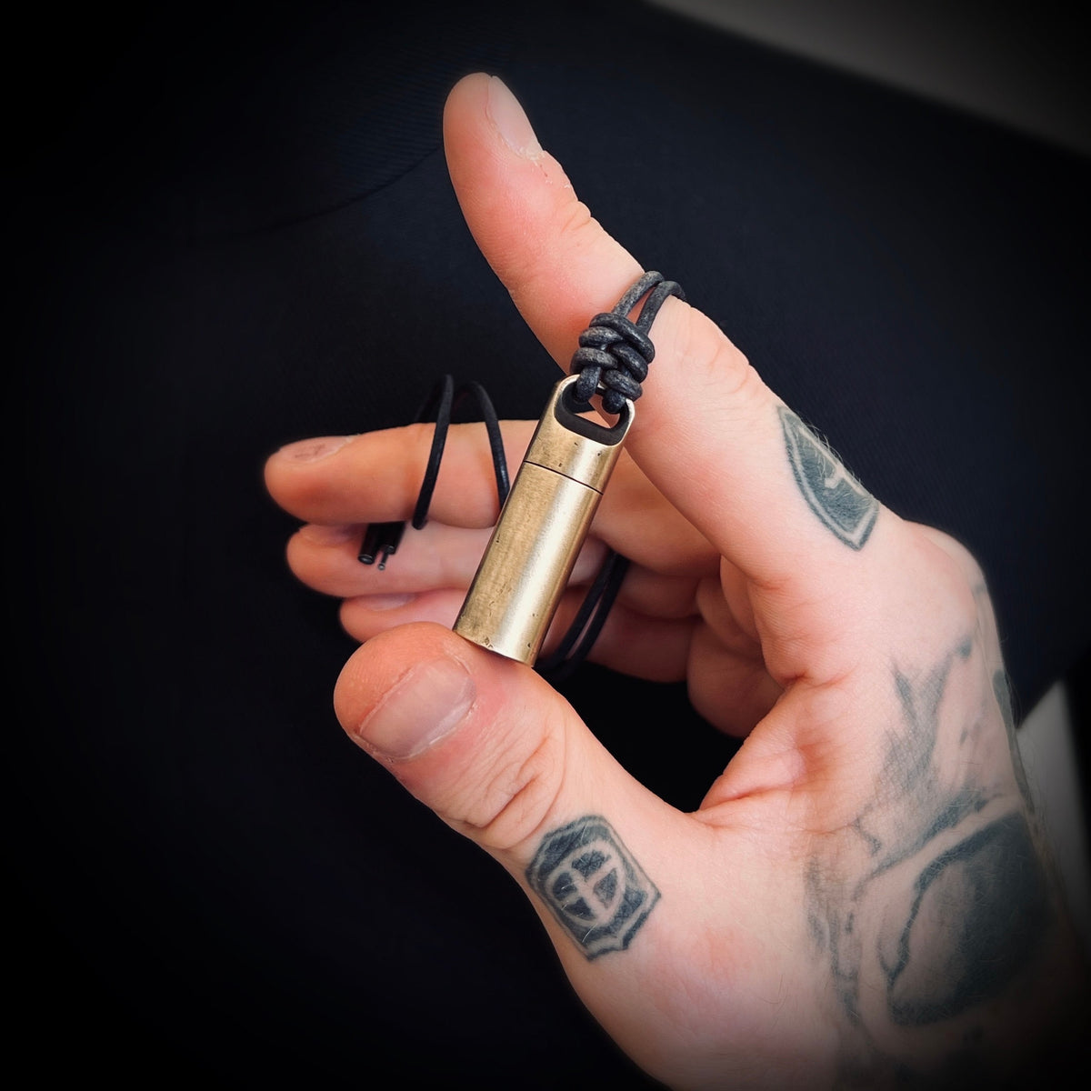 Distressed Brass Pill Vial Necklace, Stash Capsule Urn Pendant