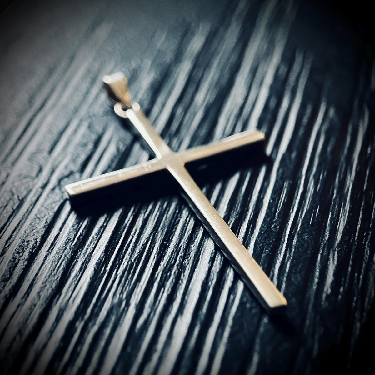 Large Handmade 925 Solid Sterling Silver Simple Minimalist Plain Cross Crucifix Pendant