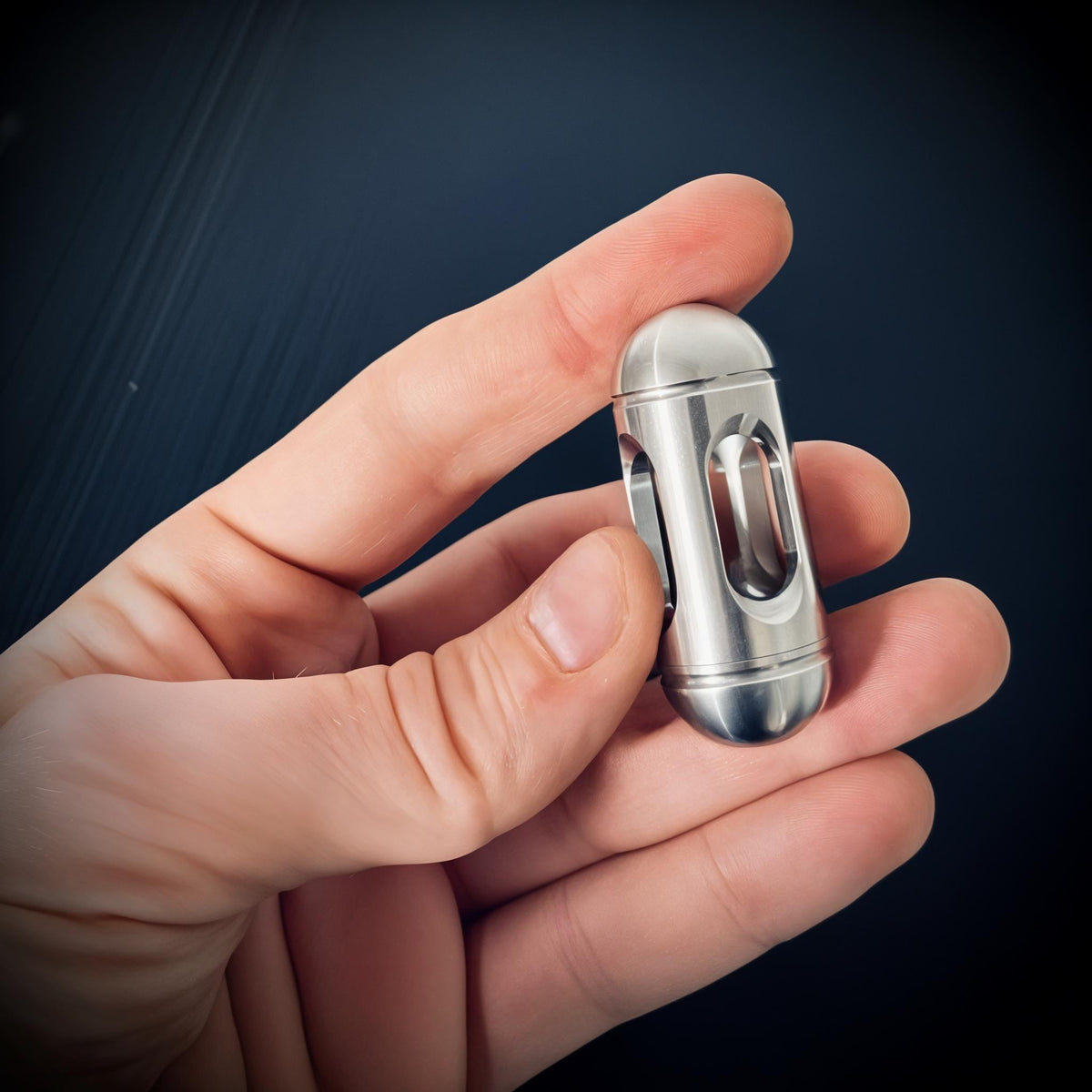 Stainless Steel EDC Silver Stress Ball Fidget Capsule Pocket Gadget Accessory | ADHD & Anxiety Relief | Calming Aid | Everyday Carry