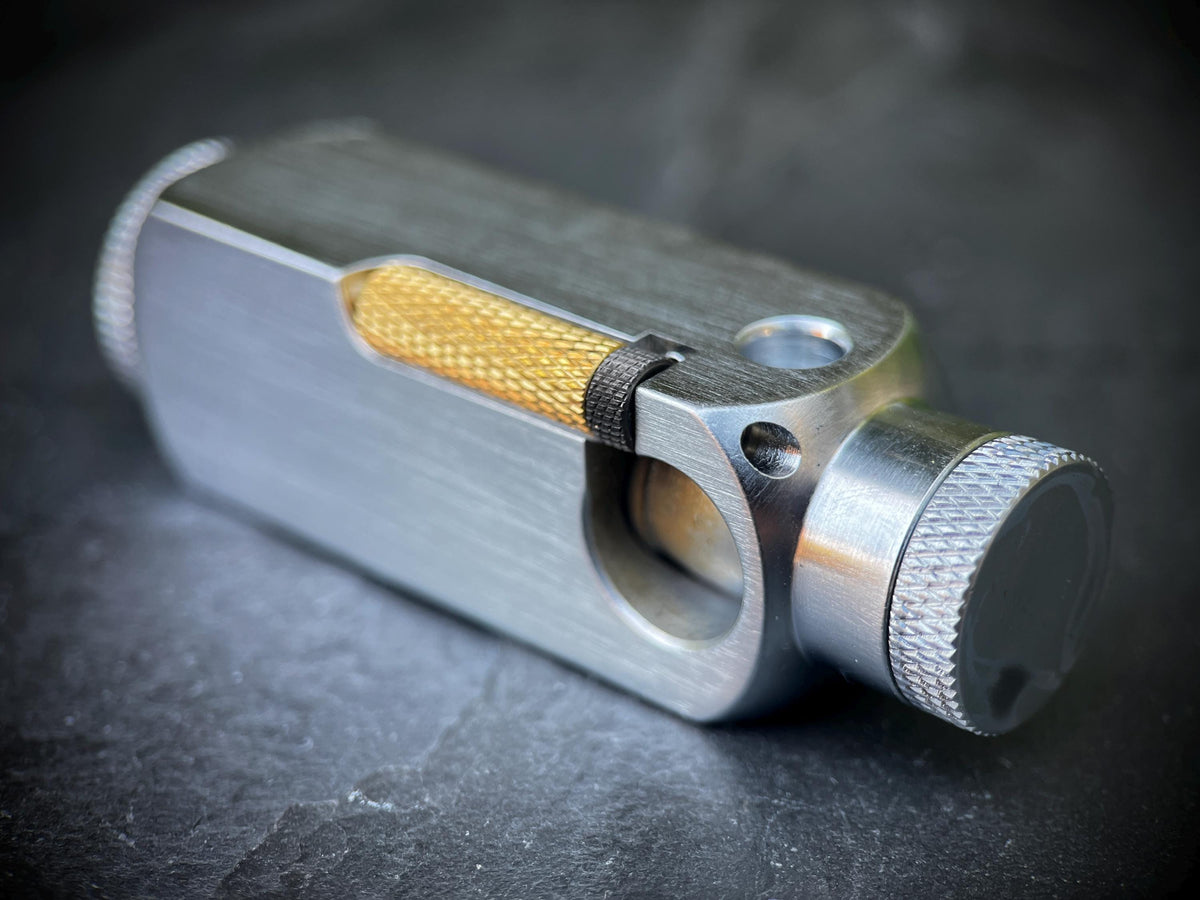 Vintage Style Solid Matte Brushed Silver Stainless Steel Heavy Metal Trench Art War Lighter / EDC / Everyday Carry / Survival Gear