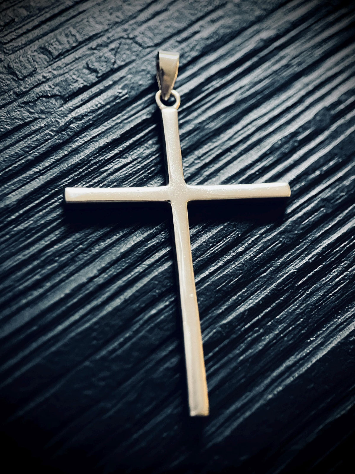 Large Handmade 925 Solid Sterling Silver Simple Minimalist Plain Cross Crucifix Pendant