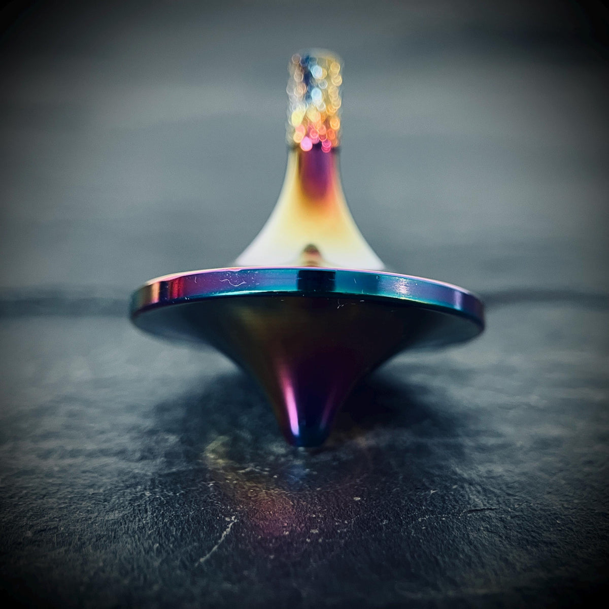 Stainless Steel Rainbow Pearlescent Spinning Top UFO | Gyroscope l Fidget | Gadget | ADHD & Anxiety Relief | Calming Aid | Everyday Carry