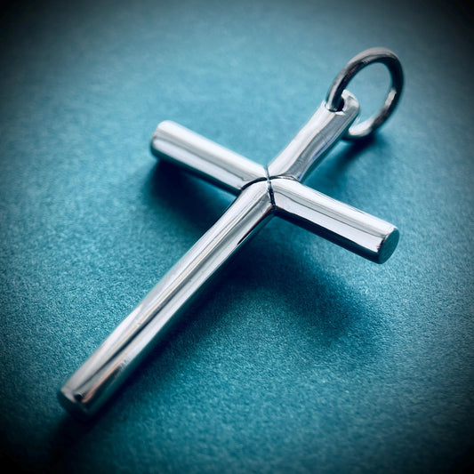 Large High Polished Handmade 925 Solid Sterling Silver Cross Crucifix Pendant