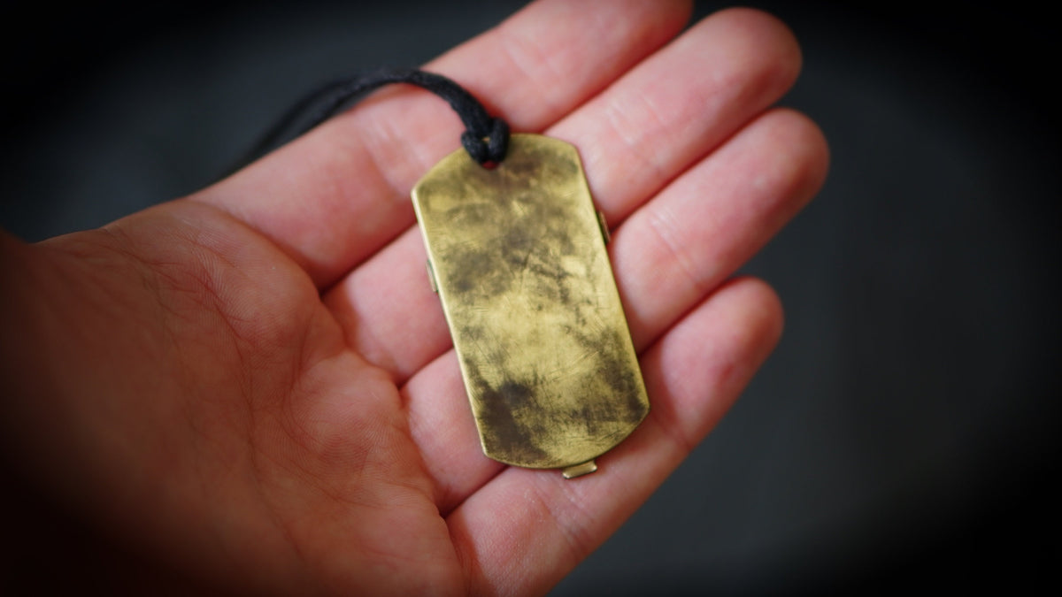 Handmade Solid Brass Cross Pendant Necklace: Rustic Religious Relic