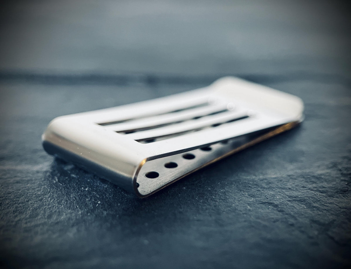 Stainless Steel Minimalist Silver Slim Large Capacity Money Clip Wallet Holder | Cash | Credit Card | Banknotes | EDC