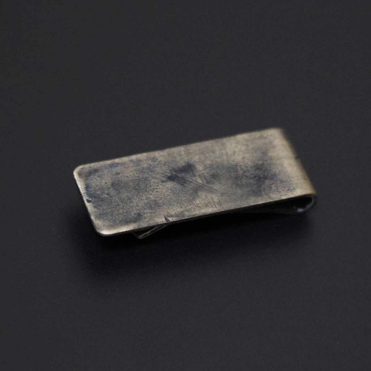 EDC Oxidised Distressed Rustic Brass EDC Money Clip, Battle Damaged Style