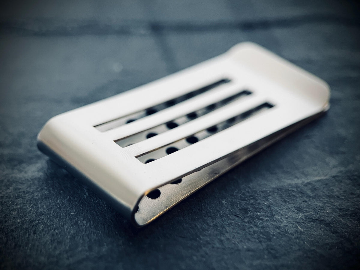 Stainless Steel Minimalist Silver Slim Large Capacity Money Clip Wallet Holder | Cash | Credit Card | Banknotes | EDC