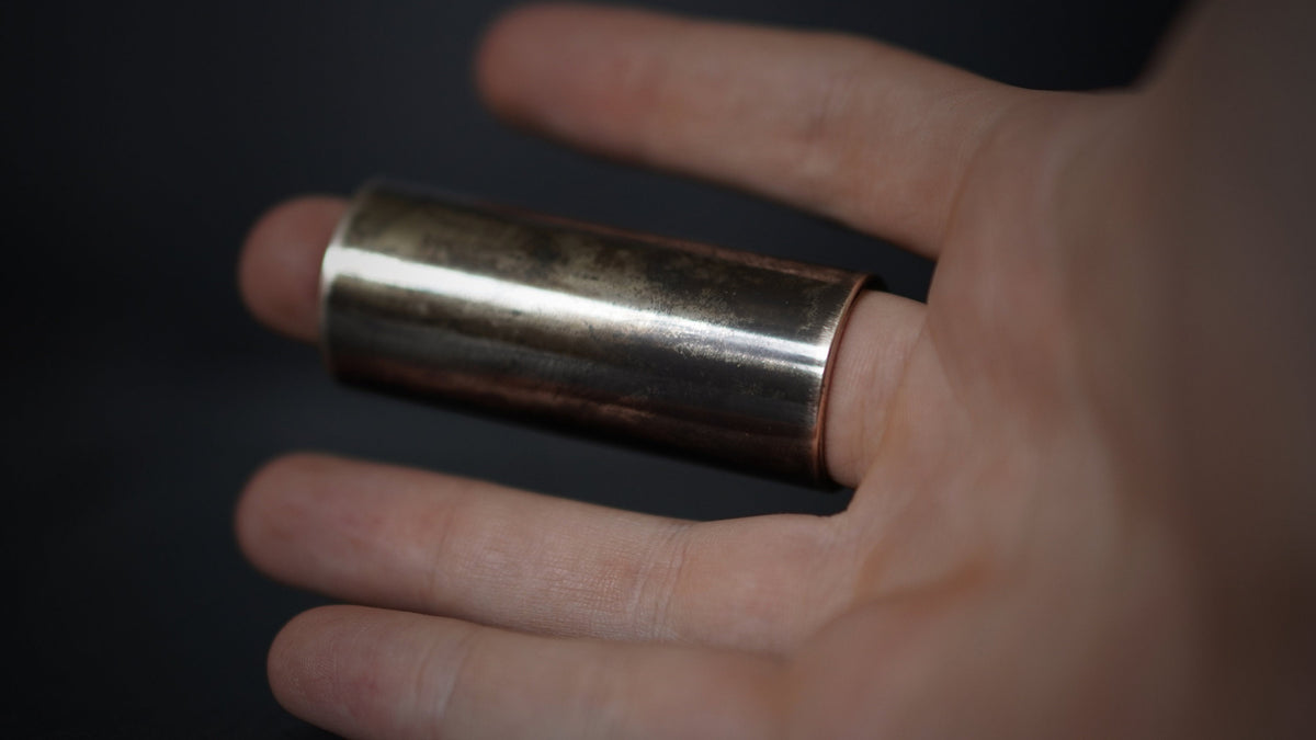Unique Custom Aged Distressed Solid Brass Guitar Slide / Bottleneck / Finger / Guitarist / Musician / Blues / Rock / Country