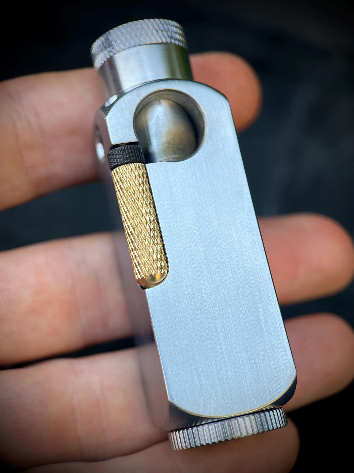 Vintage Style Solid Matte Brushed Silver Stainless Steel Heavy Metal Trench Art War Lighter / EDC / Everyday Carry / Survival Gear