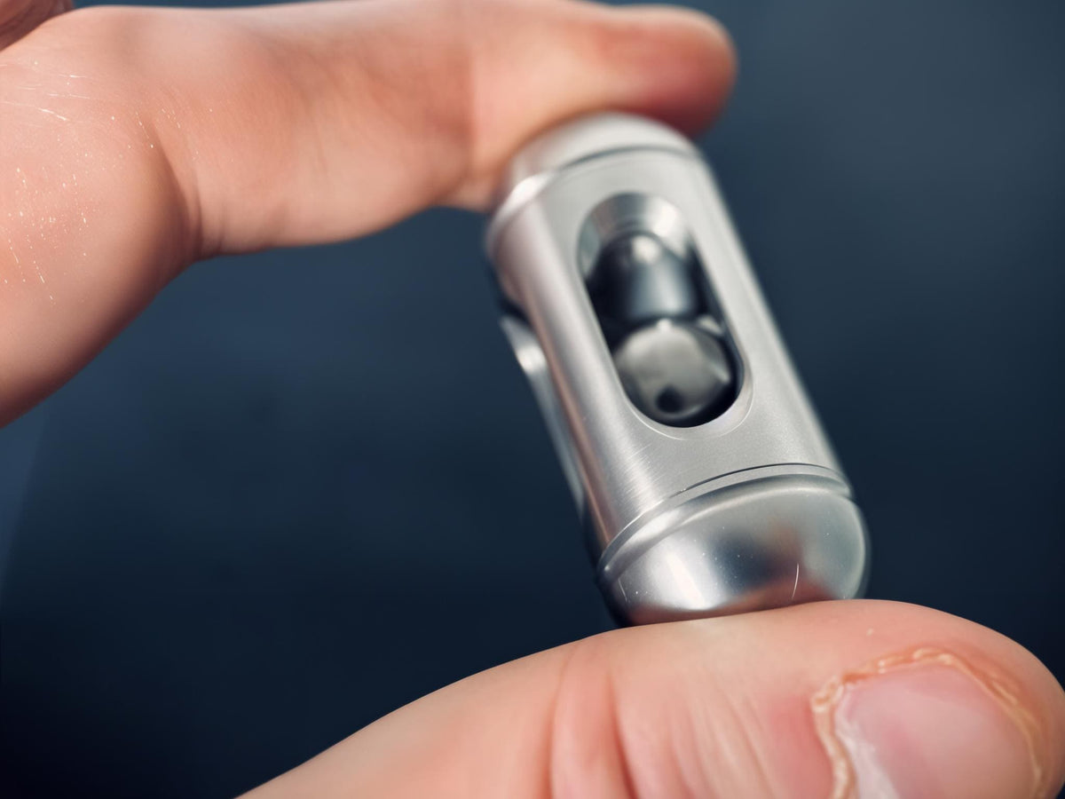 Stainless Steel EDC Silver Stress Ball Fidget Capsule Pocket Gadget Accessory | ADHD & Anxiety Relief | Calming Aid | Everyday Carry