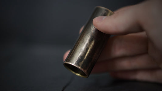 Unique Custom Aged Distressed Solid Brass Guitar Slide / Bottleneck / Finger / Guitarist / Musician / Blues / Rock / Country
