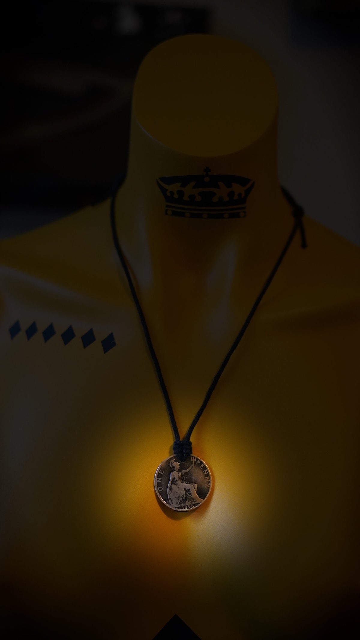 Edwardian Copper Penny Necklace: Distressed King Coin Pendant
