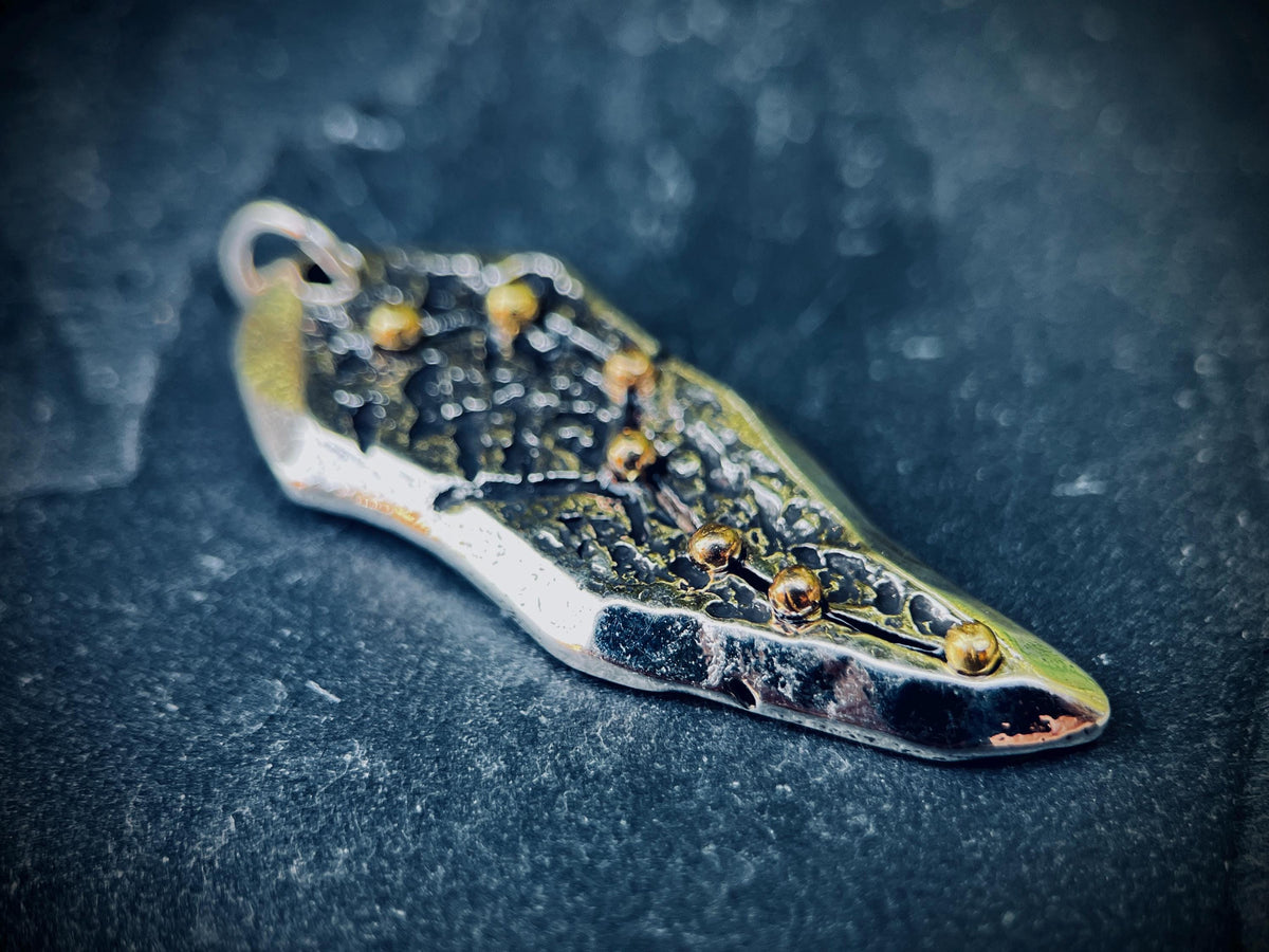 Rustic Oxidised 925 Sterling Silver Plated Big Dipper Star System Celestial Galaxy Pendant