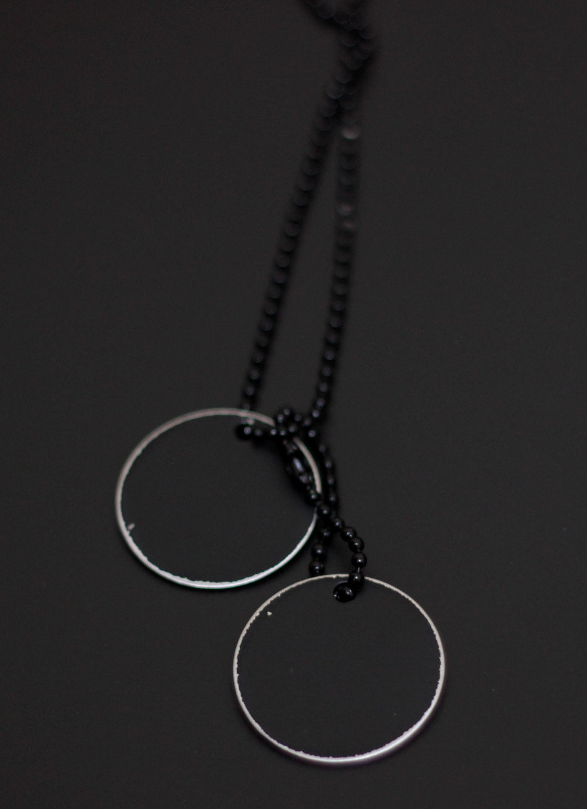 Handmade Matte Black Stainless Steel Dog Tag Necklace