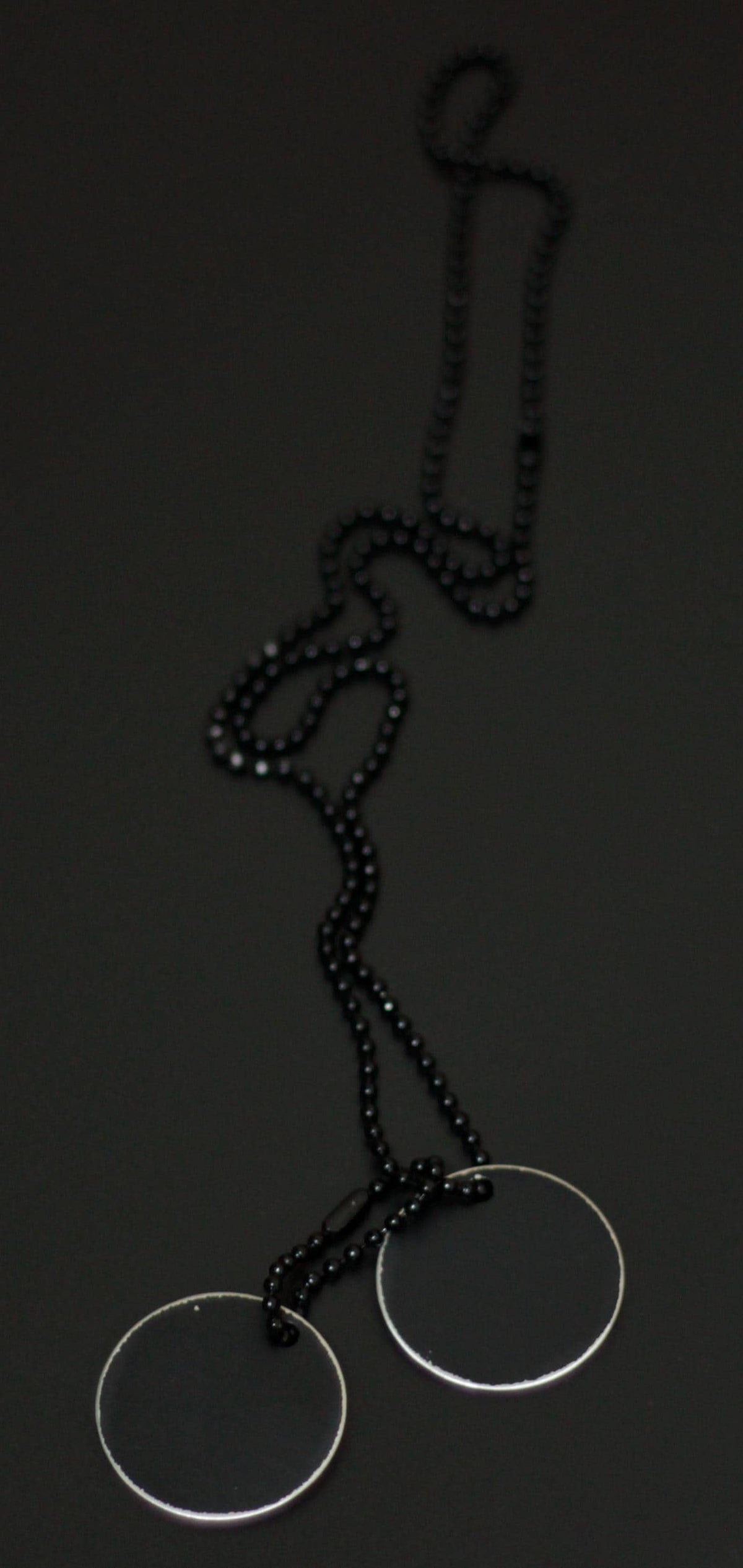 Handmade Matte Black Stainless Steel Dog Tag Necklace