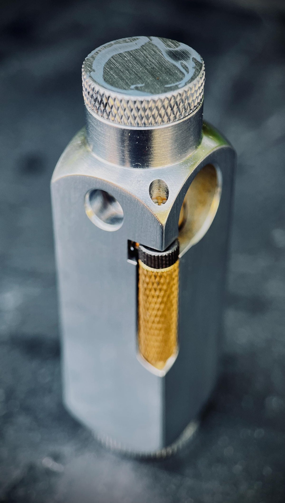 Vintage Style Solid Matte Brushed Silver Stainless Steel Heavy Metal Trench Art War Lighter / EDC / Everyday Carry / Survival Gear