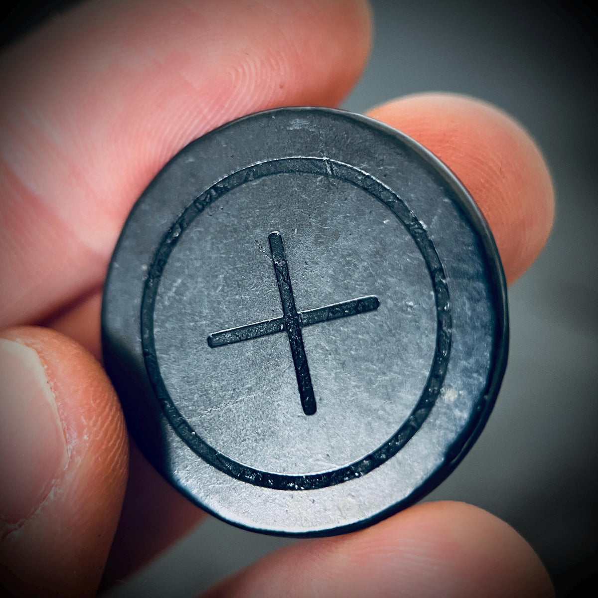Shungite Cellphone EMF Protection Sticker: Positive Plus Sign Design