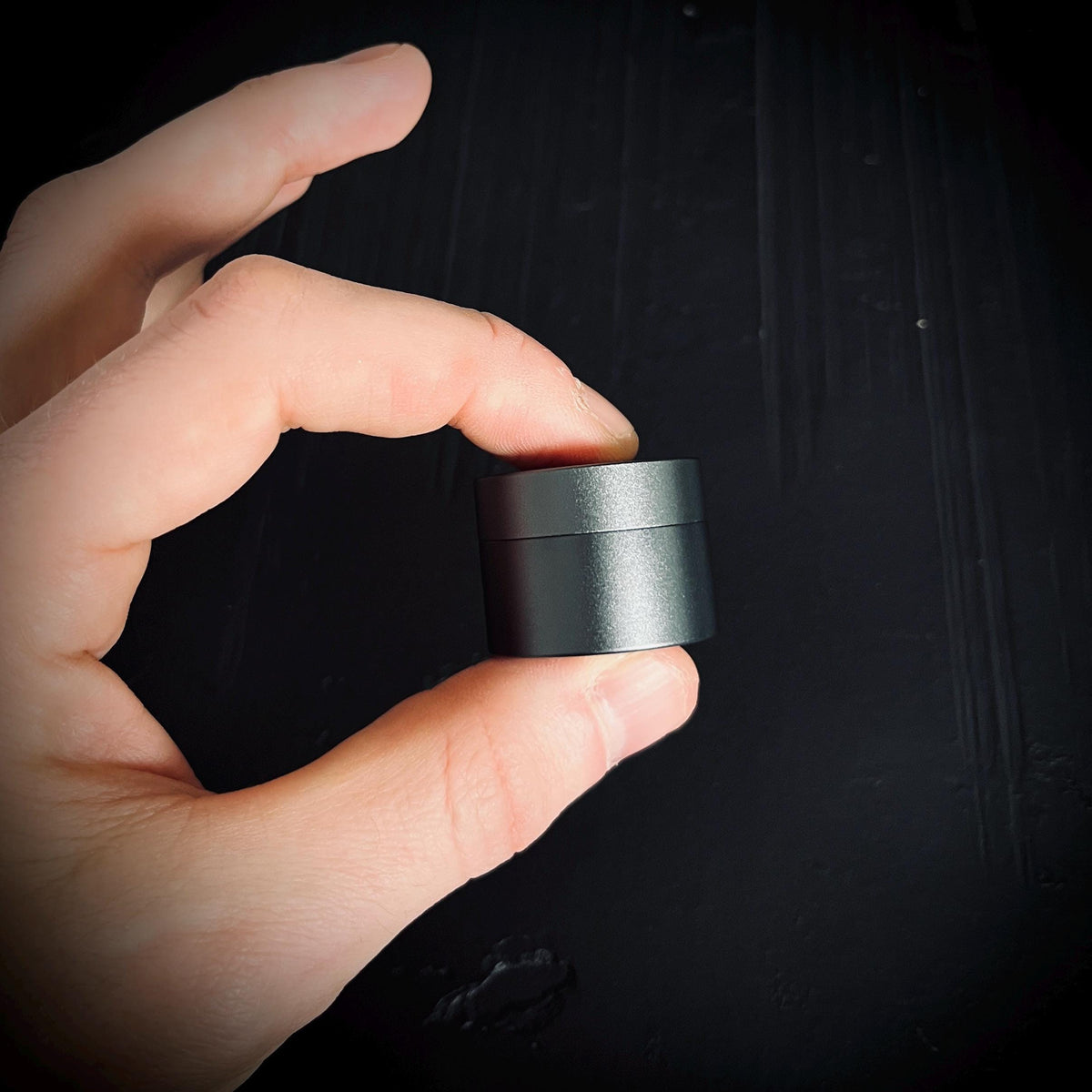 Gunmetal Aluminum Pill Capsule: Waterproof Pocket Stash Box