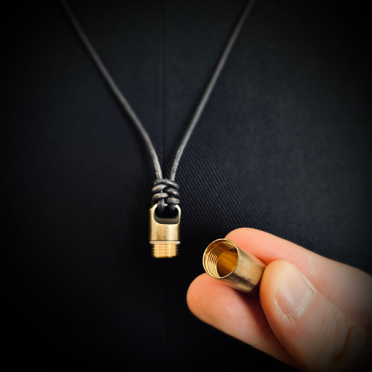 Distressed Brass Pill Vial Necklace, Stash Capsule Urn Pendant