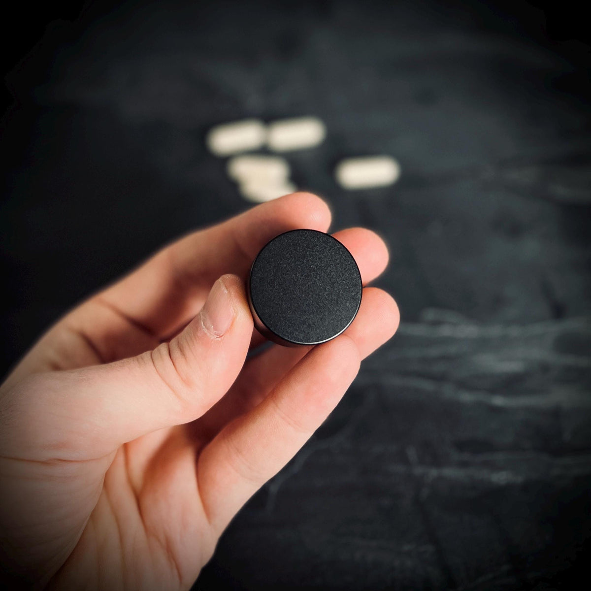 Brushed Black Aluminum Pill Capsule: Waterproof Pocket Stash Box